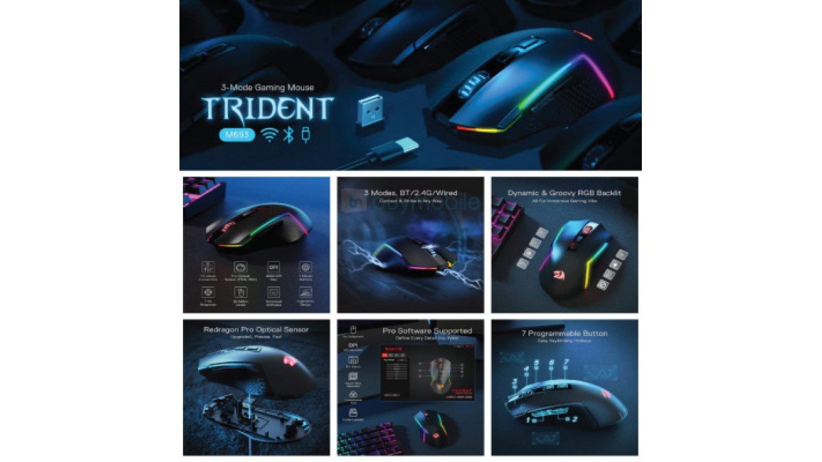 Redragon Trident Pro M693 RGB Gaming Mouse Redragon Trident Pro M693 RGB Gaming Mouse