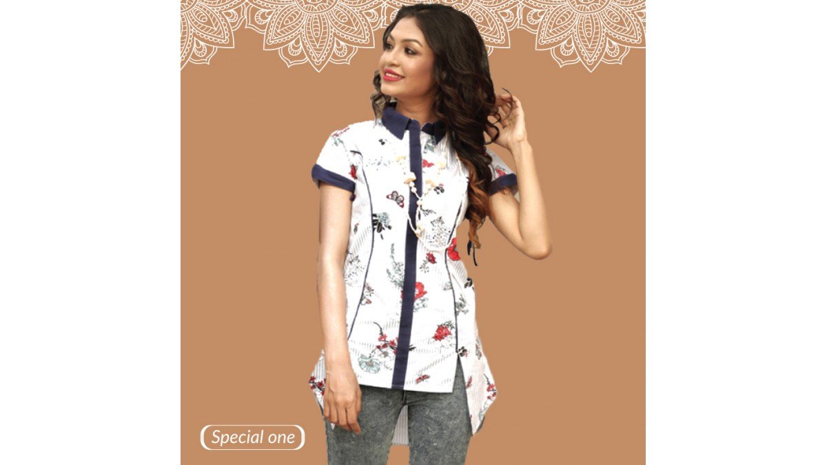 Ladie's Stripe printed shirt SER-L07